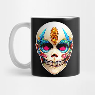 Retro Victorian Sugar Skull Mug